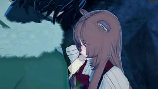 Naofumi ffycin Raphtalia y tu allan ac yn cumming y tu mewn iddi.