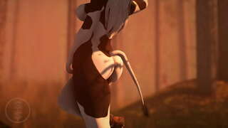 Gran titted vaca fode bonito cervo